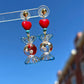 Clear Heart Candy Earrings