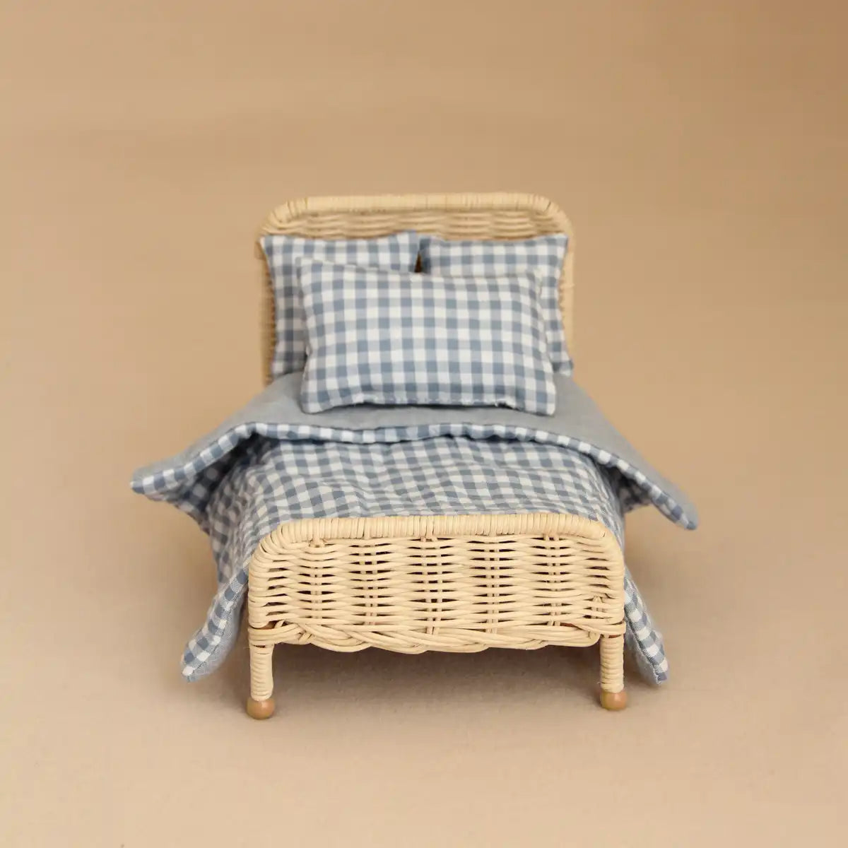 Handmade Wicker Bed Dollhouse Furniture