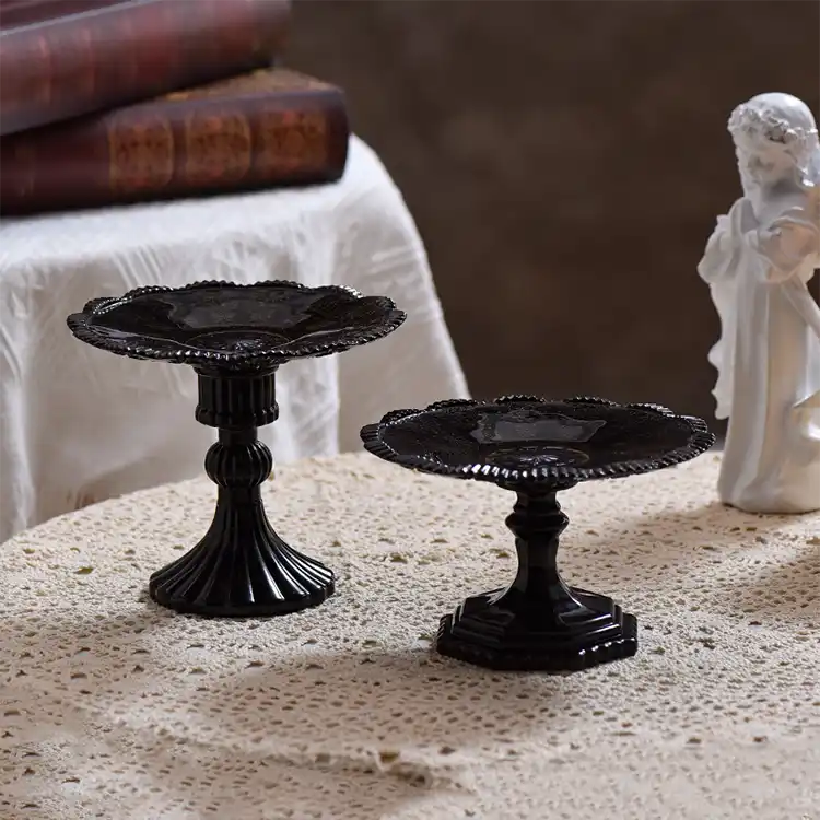 Noir Glass Candle Holder