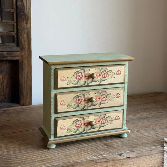 「Old Soul」Graceful Hand-Painted Cabinet