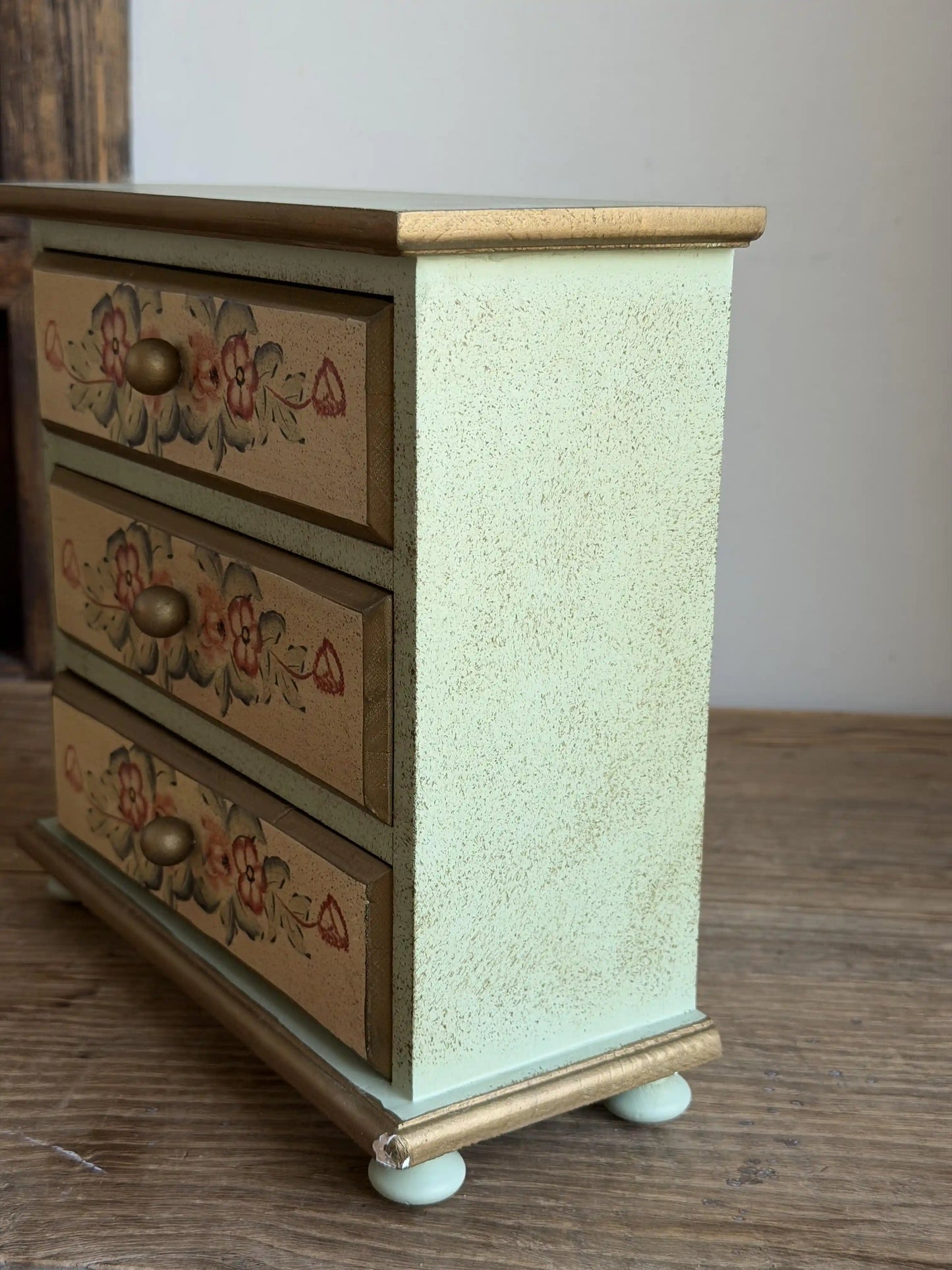 「Old Soul」Graceful Hand-Painted Cabinet
